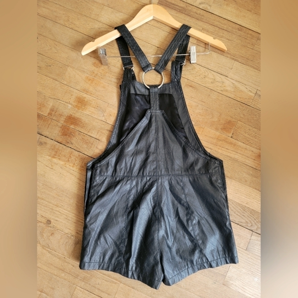 TOWNSEN, Rookie‎ Overalls in Abyss, Black Perforated Vegan Leather, Size XS - Picture 4 of 8